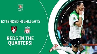 NUNEZ SCREAMER  Bournemouth v Liverpool Carabao Cup extended highlights [upl. by Yelkao]