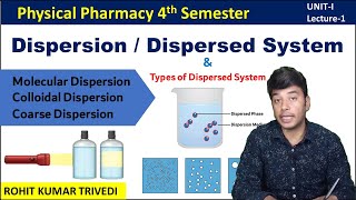 Classification of Dispersion Systems Physical Pharmaceutics 4th Semester [upl. by Salsbury]