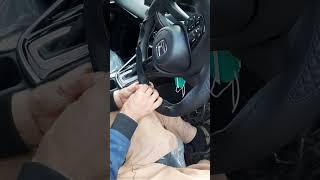 Leather Steering Wheel Cover Hand Stitching Method Procedure To Buy other Color links in description [upl. by Rairb]