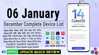 Oppo January 2024 New Update  ColorOS 14 New Update  Oppo Update List  Android 14 Device List🔥🔥 [upl. by Adnic]