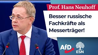 Besser russische Fachkräfte als Messerträger  Prof Dr Hans Neuhoff AfD [upl. by Olra]