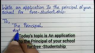 An application to the Principal of your school for freeStudentship application mgtv [upl. by Ulda]