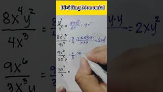 BASIC MATH REVIEW Cancellation Method  Dividing Monomials  Multiplying Monomials [upl. by Aric]