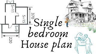 Single bedroom House plan singlebedroom houseplan homeplan homedesign plans planing design [upl. by Mikes357]