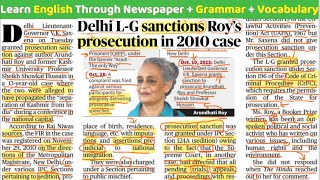 Learn English Through Newspaper  The Hindu Newspaper Analysis  Grammar [upl. by Kaylee]