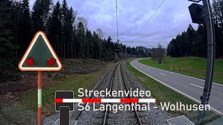 Führerstandsmitfahrt  cab ride S6 Langenthal  Wolhusen [upl. by Annanhoj]