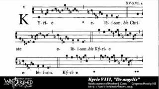 Kyrie VIII from Mass VIII Gregorian Chant Brébeuf Hymnal [upl. by Elamor]