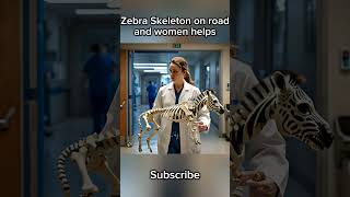 Poor zebra on road and women helps😭😭🥺motivation instrumental love cartoonanimal tigercartoon [upl. by Dlanar529]