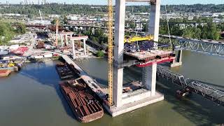 DJI Mini 4 Pro  New Pattullo Bridge  2024 May 08 [upl. by Voltz]