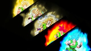 Aura Transformations Showcase from Super Saiyan  Super Saiyan Blue [upl. by Nyrmak]