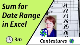 How to Sum for a Specific Date Range in Excel [upl. by Duong]