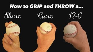 Baseball Pitching Curveballs  How to throw a Slurve Curve and 126 Curveball [upl. by Haibot]