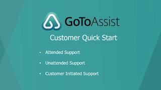 GoToAssist Remote Support Customer Quick Start [upl. by Aimahc]