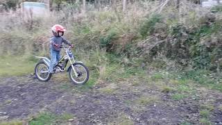 George practicing on his Sherco 50cc Trials Bike [upl. by Novoj]