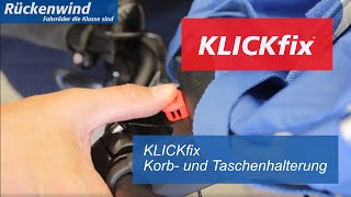 KLICKfix Korb und Taschenhalterung [upl. by Odnumde970]