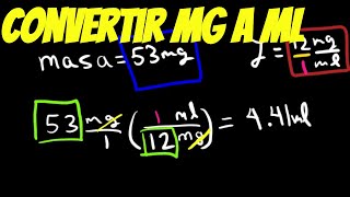 ✍ Cómo convertir de miligramos a mililitros mg a ml✍ [upl. by Anel]