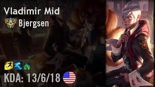 Vladimir Mid vs Ekko  Bjergsen  NA Challenger Patch 612 [upl. by Miksen]