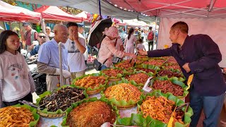 Historic Market in Yunnan China Authentic Food Bustling Hardworking Vendors Hub of Tradition [upl. by Anhej]