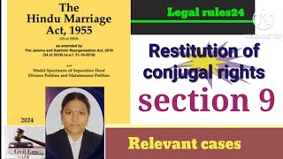 Restitution of conjugal rights section 9 of HMA1955viralvideo trendingvideo hindumarriageact1955 [upl. by Erna916]