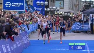 Incredible triathlon sprint finish at WTCS Hamburg [upl. by Oinotnas]