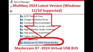 How to install Multikey 2024 in Windows 11 Mastercam Solidcam [upl. by Atinuhs]