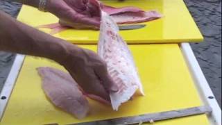 How to clean a Red Snapper by Captain Vincent Russo [upl. by Lleksah987]