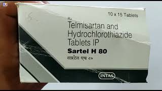 Sartel H 80 Tablet  Telmisartan and Hydrochlorothiazide Tablets Ip  Sartel H 80 Tablet Uses Dosage [upl. by Lorain]