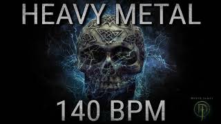 🥁Heavy Metal Style Drum Track  140 BPM FREE WAV amp MIDI [upl. by Riatsila]