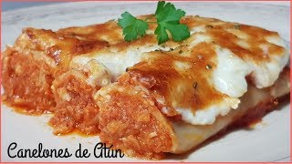 CANELONES DE ATUN FACIL SENCILLA Y RAPIDA [upl. by Notna]