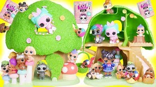 LOL Surprise Fuzzy Pets and Lils TreeHouse  Toy Egg Videos [upl. by Sewell]