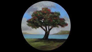 Pohutukawa Tree Circle 3x3  Painting Demonstration [upl. by Nrehtac]