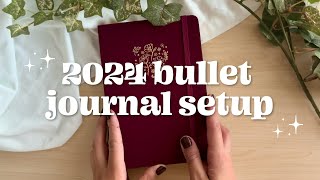 starting a new bullet journal 🥀✨ 2024 bullet journal setup [upl. by Kimber]