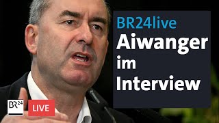 Landesversammlung der Freien Wähler in Bamberg Interview mit Parteichef Aiwanger  BR24 [upl. by Jacquenette]