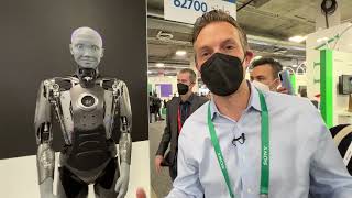 First in person demo ever of the Humanoid robot Ameca at CES 2022 [upl. by Ynnot189]