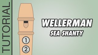 Wellerman Sea Shanty  Recorder Tutorial MEME Song [upl. by Rambort]