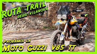 🏍️ Ruta TRAIL Offroad  Probamos la Moto Guzzi VT85 TT de Viejos Pistones  desde Vilanova [upl. by Maillliw]