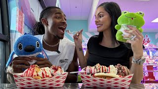 The PERFECT DATE At LUCYS WAFFLES AND ICE CREAM With JachaiTurboTaylor [upl. by Karlotta]