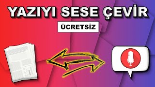 Yazıyı Sese Çevirmenin EN KOLAY ve KALİTELİ Yolu 👈👈 ÜCRETSİZ [upl. by Ailemac]