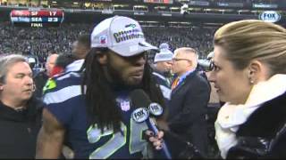 SHERMAN BEST Postgame Interview EVER From quotthe best corner in the gamequot [upl. by Ibmab]