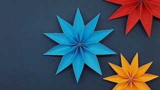 3D Paper Star Flower For Decoration Ideas  DIY Paper Craft Videos amp Tutorials  Wall Hanging [upl. by Bethany]