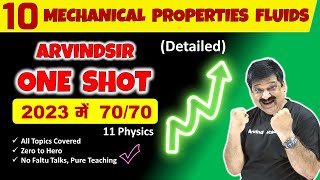 Mechanical Properties of Fluids One shot video for Class 11 Physics NCERT [upl. by Ekoorb738]