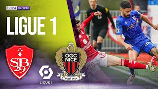 Brest vs Nice  LIGUE 1 HIGHLIGHTS  020424  beIN SPORTS USA [upl. by Dawaj819]