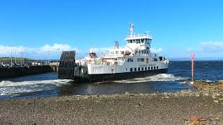 Calmac ferry Loch Shirra at Largs [upl. by Eadith278]