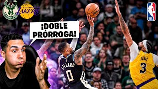 ¿LILLARD en el ÚLTIMO SEGUNDO🚨😱 ¡DOBLE PRÓRROGA en uno de LOS PARTIDOS DEL AÑO  BUCKS vs LAKERS [upl. by Enilec]