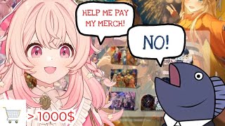 Sakana refuses to fund Pippas over 1000 spending on vtuber merch [upl. by Walling]