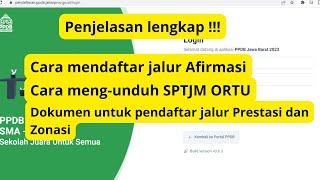 CARA DAFTAR DI PPDB JABARPROV TAHAP I TAHUN 2023 JALUR AFIRMASI [upl. by Kauffman428]