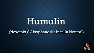 Humulin pronunciation diabetes drug How to say novomix isophane insulin neutral [upl. by Follansbee]