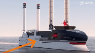 France unveils zeroemission cargo ship [upl. by Dixon935]