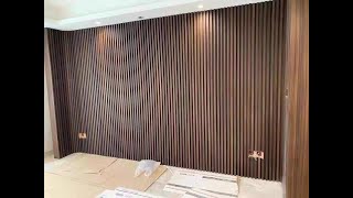 Interior WPC Wall Panel Instalation Easy Quick [upl. by Elmina]