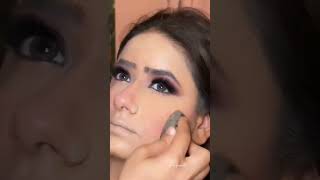 engagement makeup tutorial💜trendingeyemakeupfullmakeoverbridalmakeuphairstyleglamshortslove [upl. by Adlin]